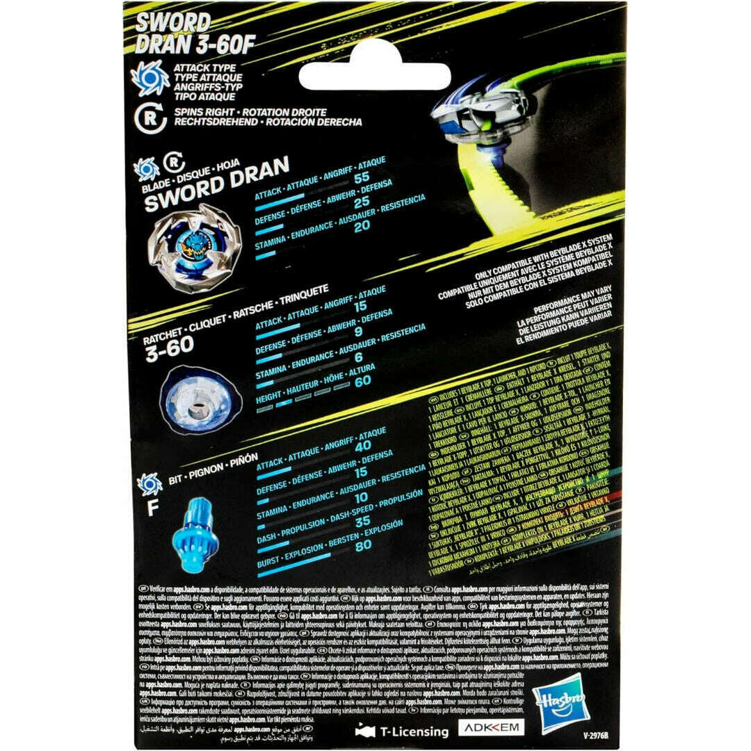 Toys N Tuck:Beyblade X Starter Pack Sword Dran 3-60F,Beyblade