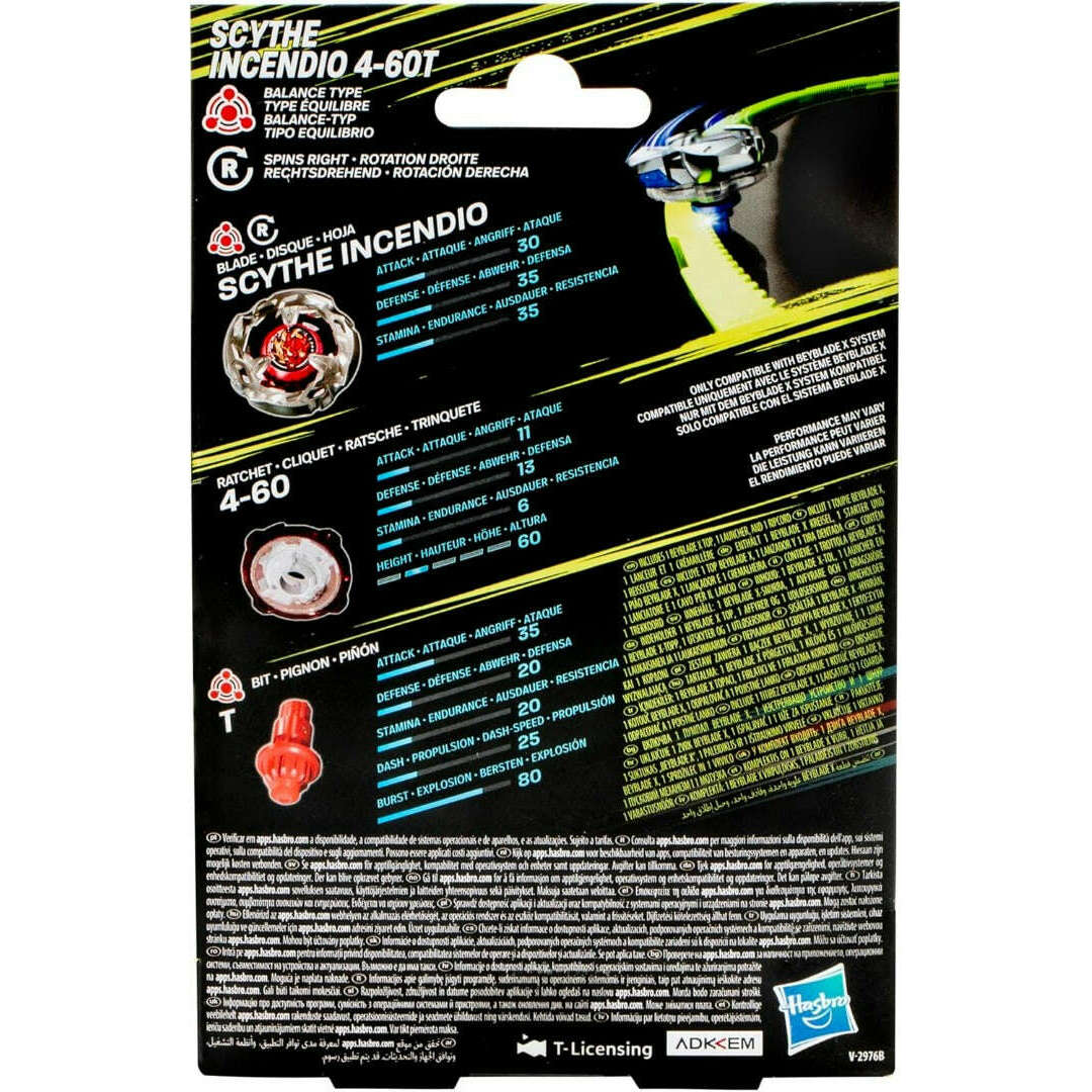 Toys N Tuck:Beyblade X Starter Pack Scythe Incendio 4-60T,Beyblade
