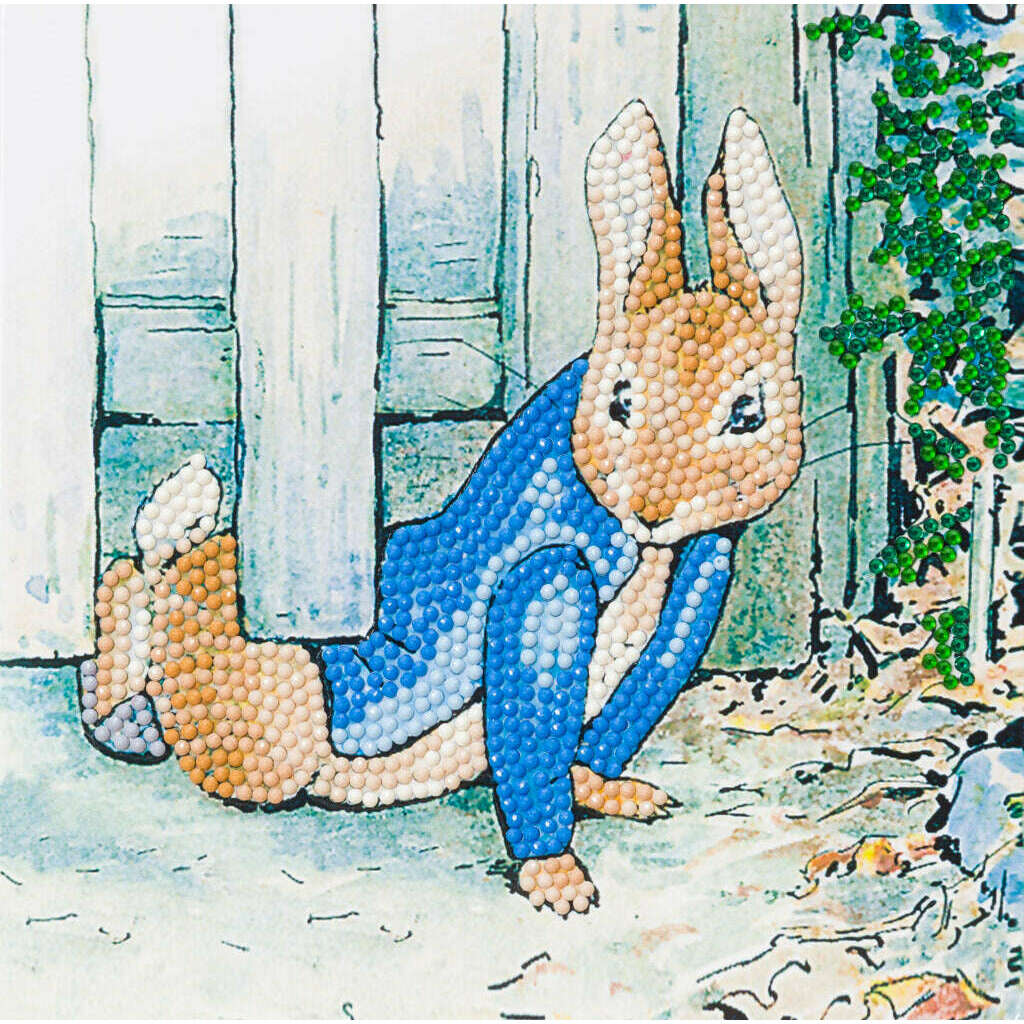 Toys N Tuck:Crystal Art Card Kit - Peter Rabbit Under The Gate,Crystal Art