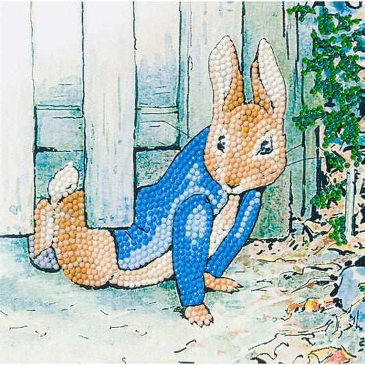 Toys N Tuck:Crystal Art Card Kit - Peter Rabbit Under The Gate,Crystal Art