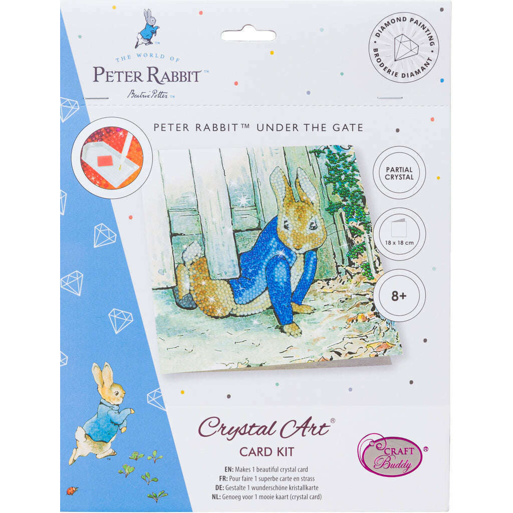 Toys N Tuck:Crystal Art Card Kit - Peter Rabbit Under The Gate,Crystal Art
