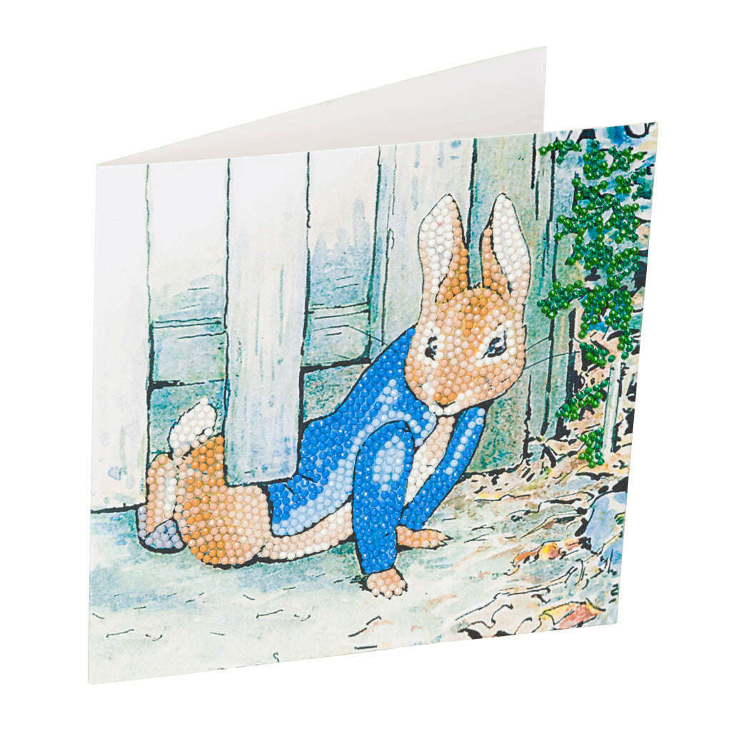 Toys N Tuck:Crystal Art Card Kit - Peter Rabbit Under The Gate,Crystal Art