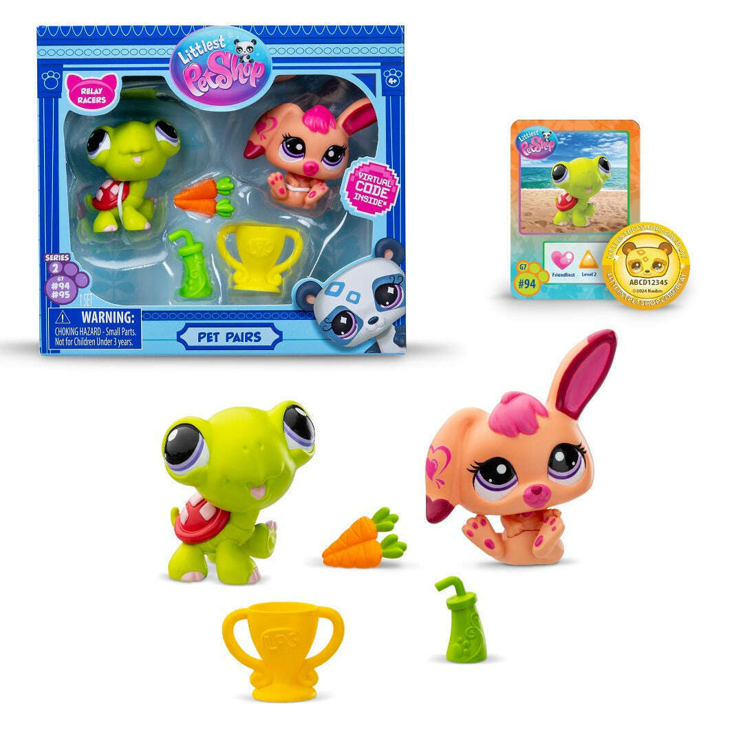 Toys N Tuck:Littlest Pet Shop Series 2 Relay Racers Pet Pair,Littlest Pet Shop