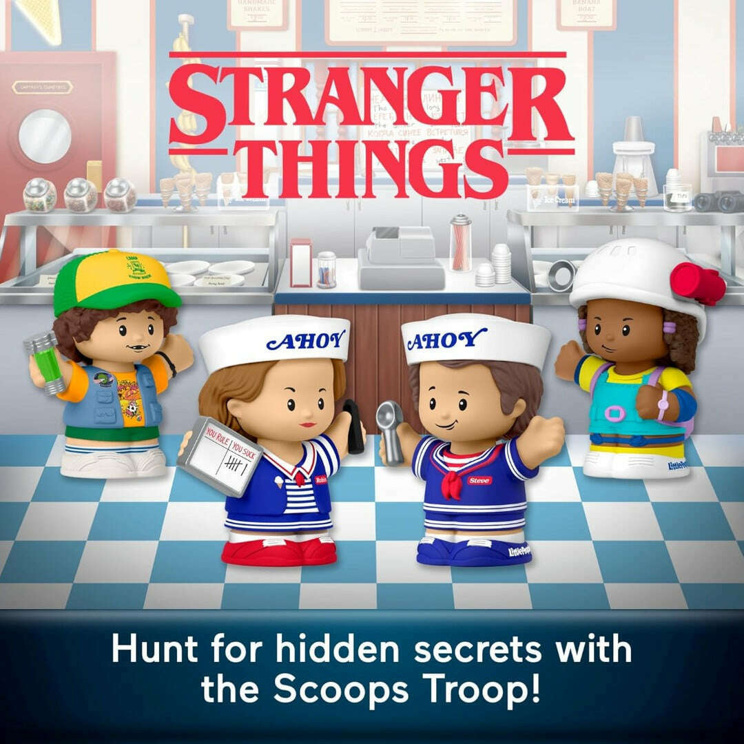 Toys N Tuck:Fisher-Price Little People Stranger Things Scoops Troop Collector Pack,Little People