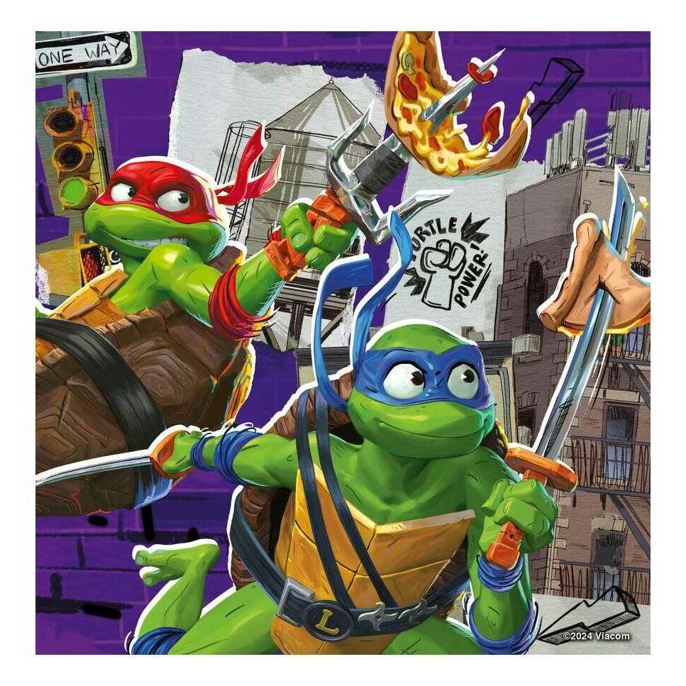 Toys N Tuck:Ravensburger 3 x 49pc Puzzles Teenage Mutant Ninja Turtles,Teenage Mutant Ninja Turtles
