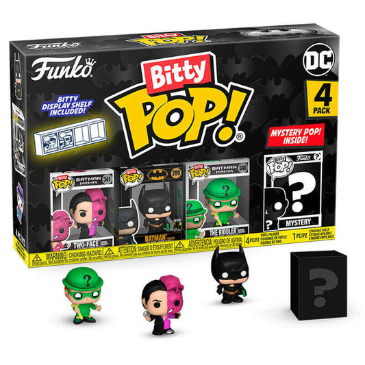 Toys N Tuck:Bitty Pop! DC Batman 4 Pack - Two-Face,Batman,The Riddler And Mystery Bitty,DC