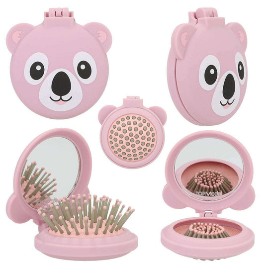 Toys N Tuck:Depesche Top Model Wild Folding Hairbrush with Mirror,Top Model