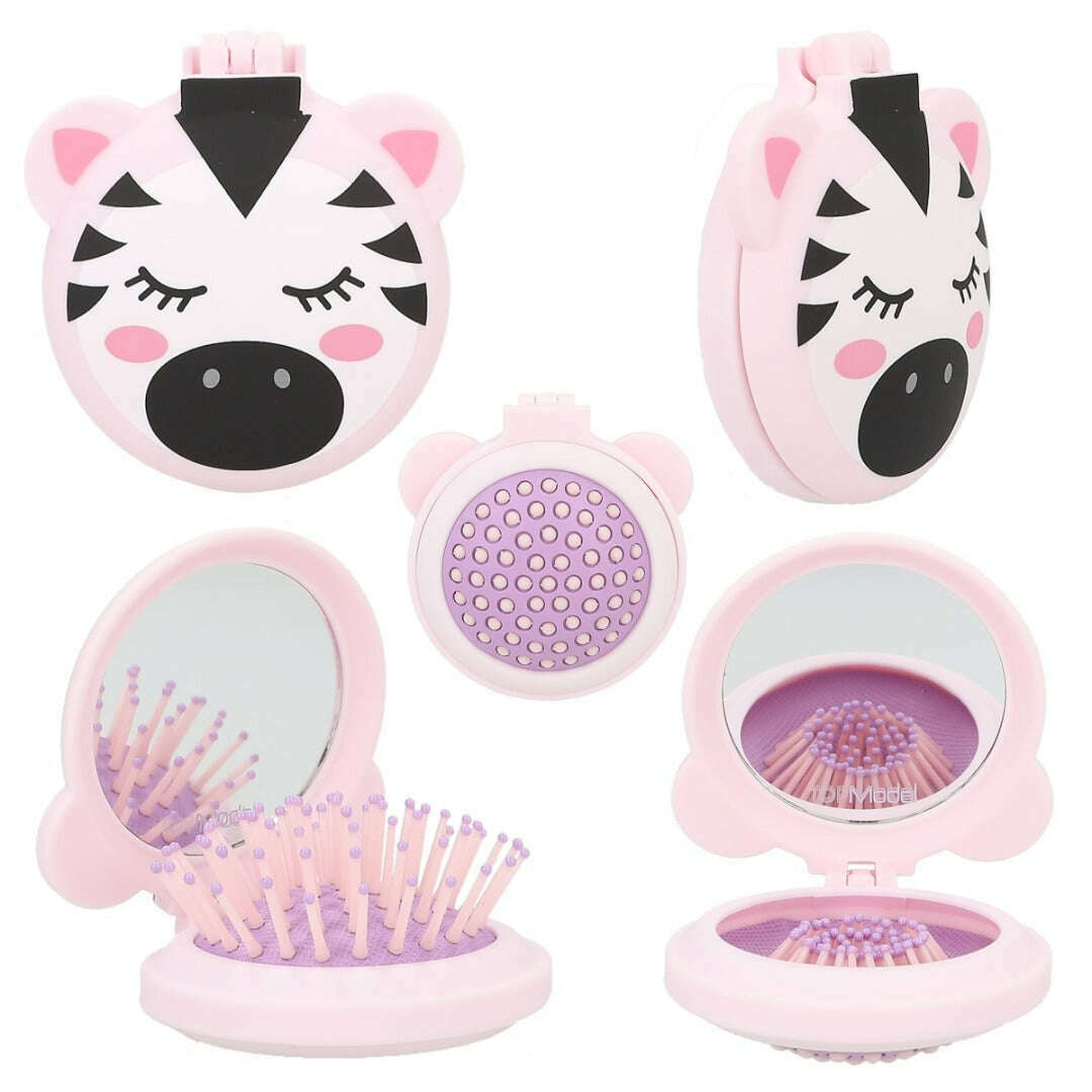 Toys N Tuck:Depesche Top Model Wild Folding Hairbrush with Mirror,Top Model