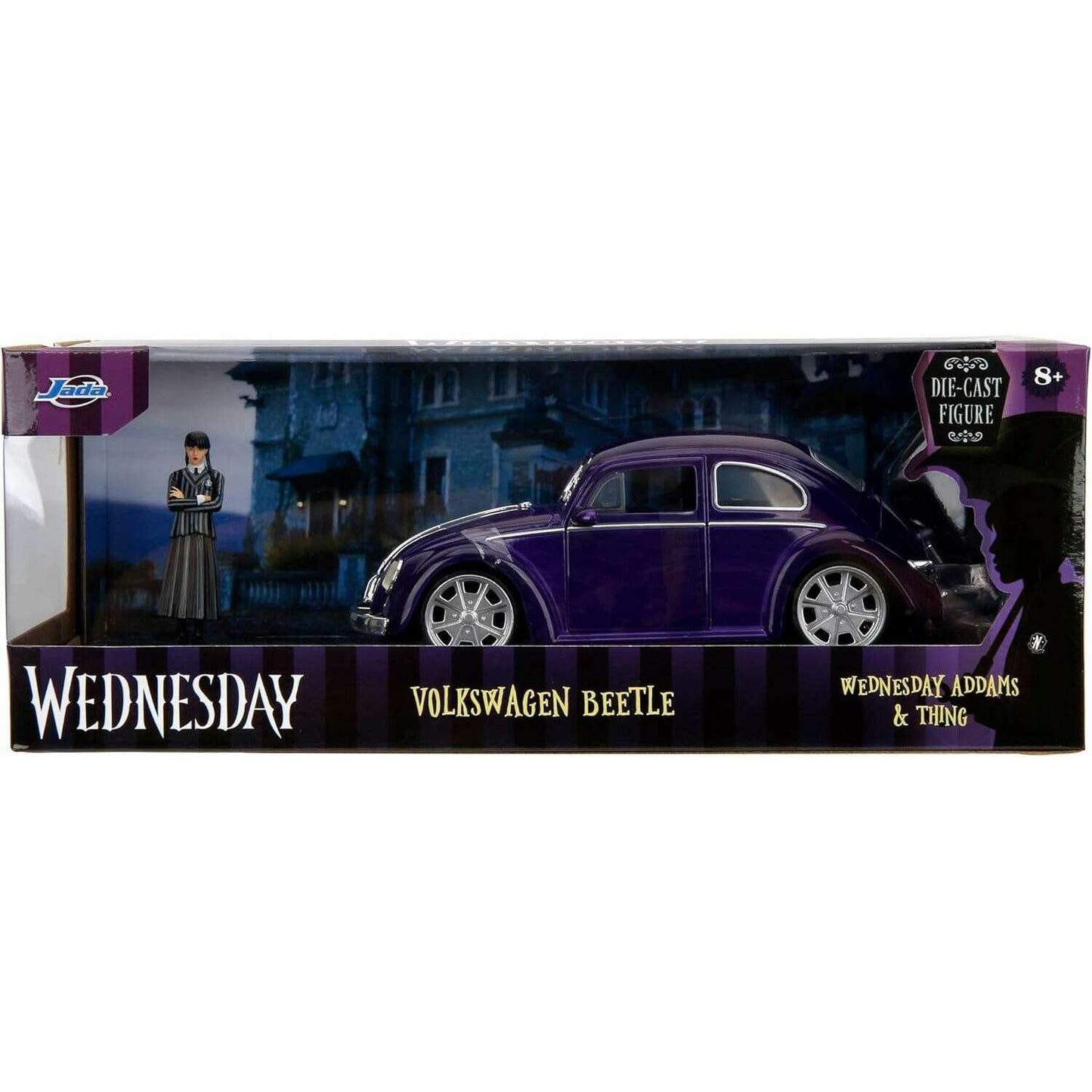 Toys N Tuck:Jada Wednesday 1:24 Die Cast Volkswagen Beetle and Figures,Wednesday