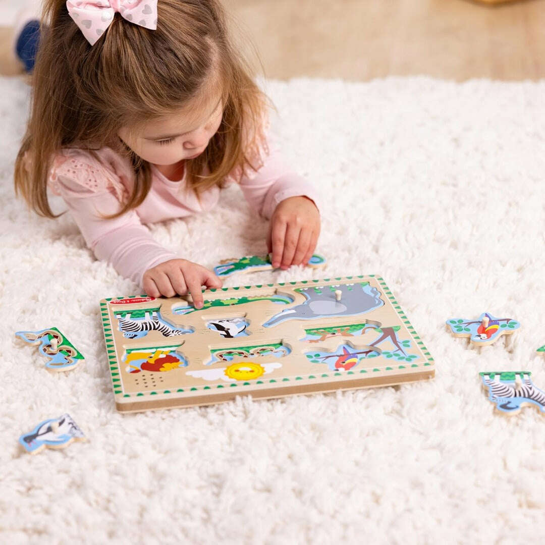 Toys N Tuck:Melissa & Doug Wooden Sound Puzzle Zoo Animals,Melissa