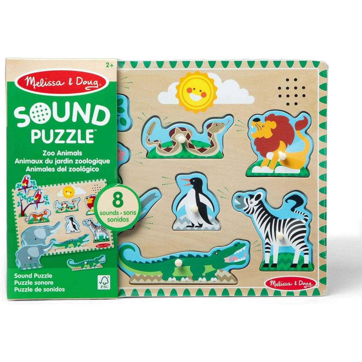 Toys N Tuck:Melissa & Doug Wooden Sound Puzzle Zoo Animals,Melissa