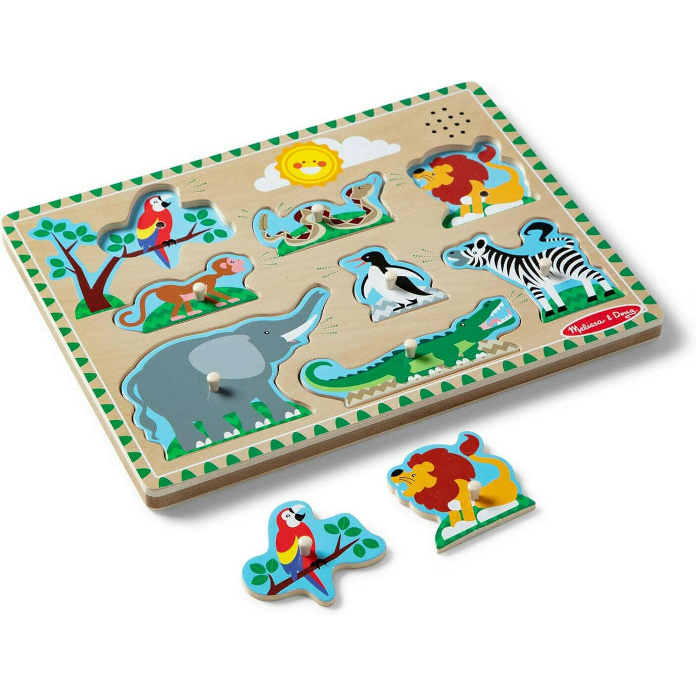 Toys N Tuck:Melissa & Doug Wooden Sound Puzzle Zoo Animals,Melissa