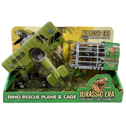 Toys N Tuck:Jurassic Era Dino Rescue Plane & Cage,Jurassic Era