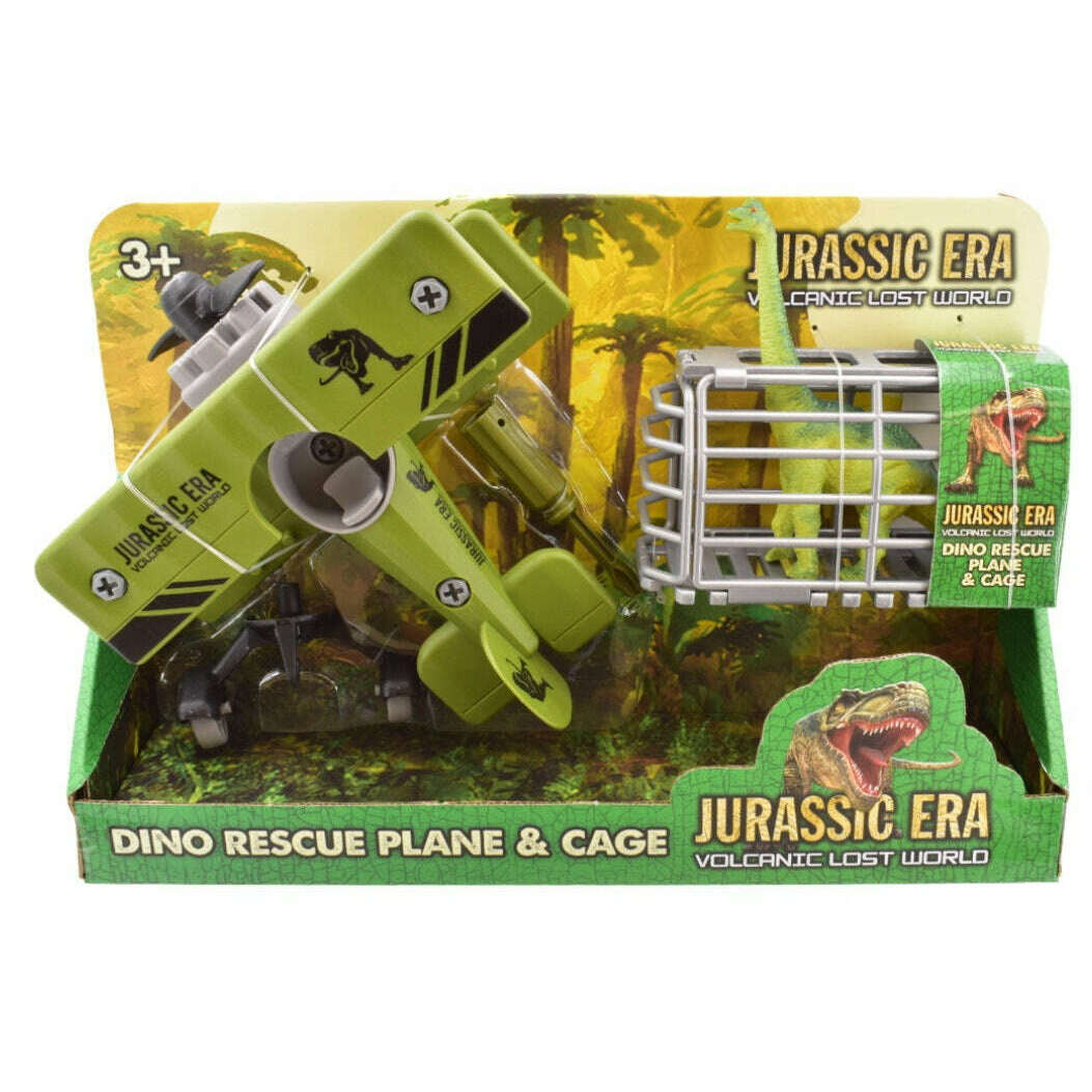 Toys N Tuck:Jurassic Era Dino Rescue Plane & Cage,Jurassic Era