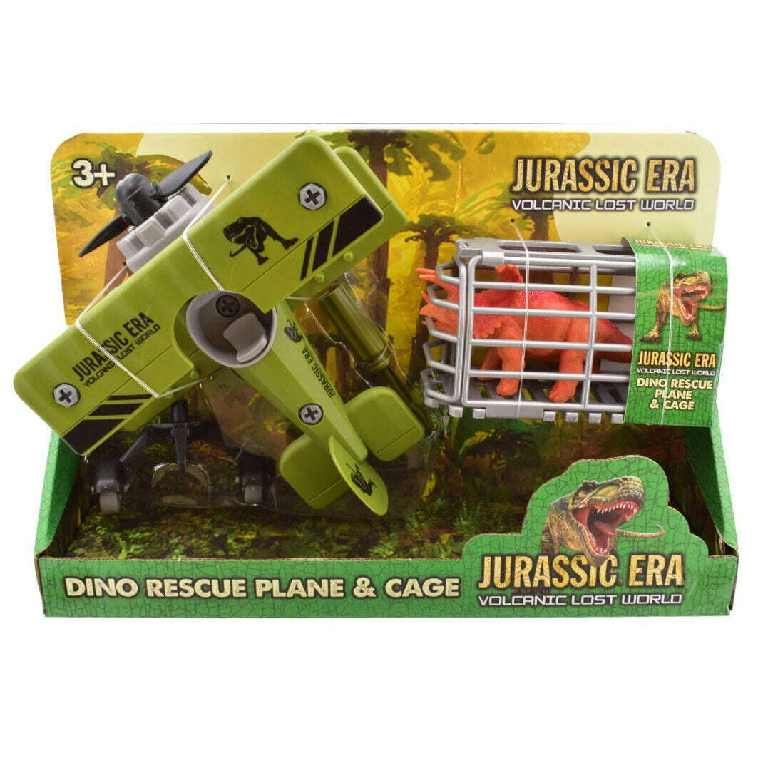 Toys N Tuck:Jurassic Era Dino Rescue Plane & Cage,Jurassic Era