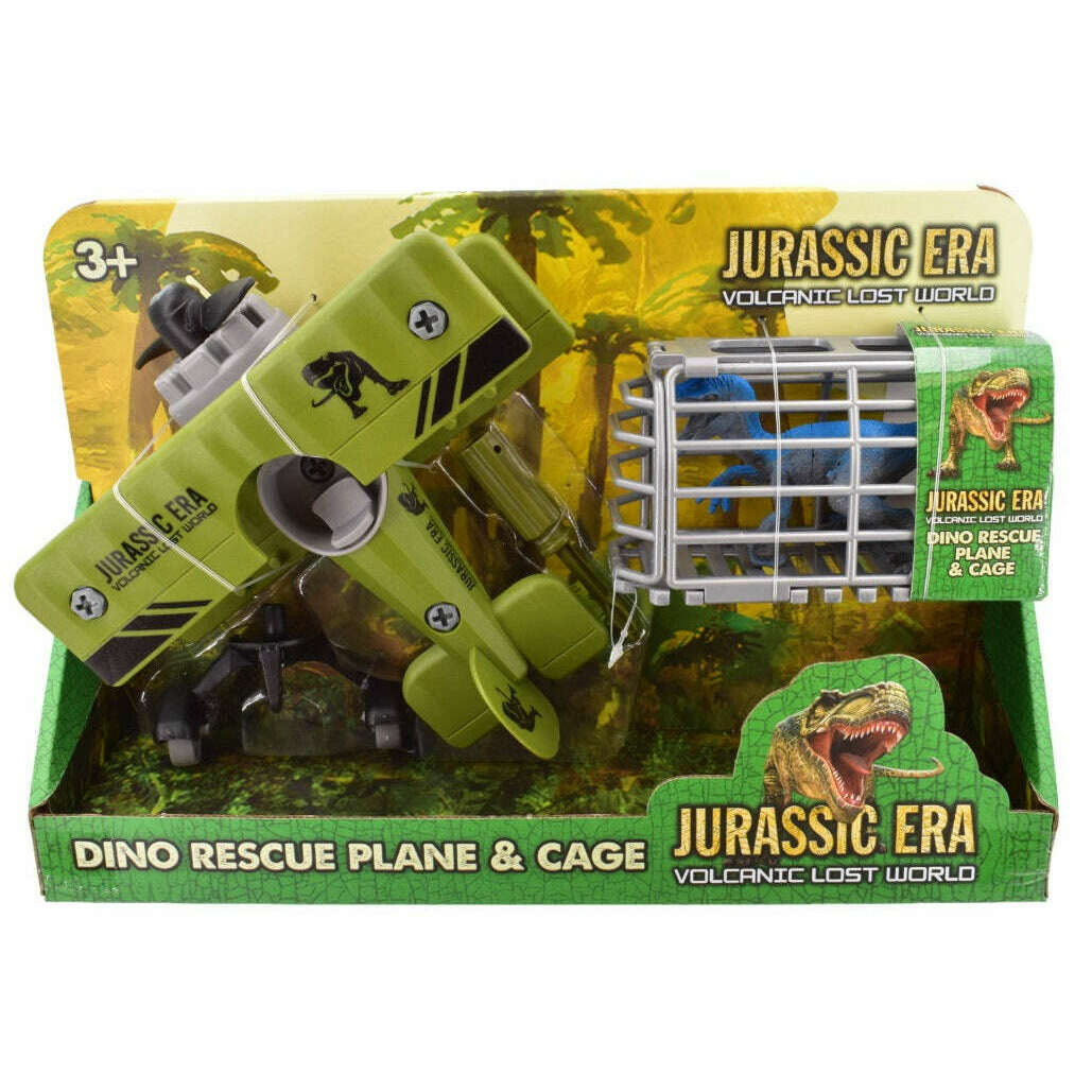 Toys N Tuck:Jurassic Era Dino Rescue Plane & Cage,Jurassic Era