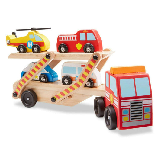 Toys N Tuck:Melissa & Doug Emergency Vehicle Carrier,Melissa