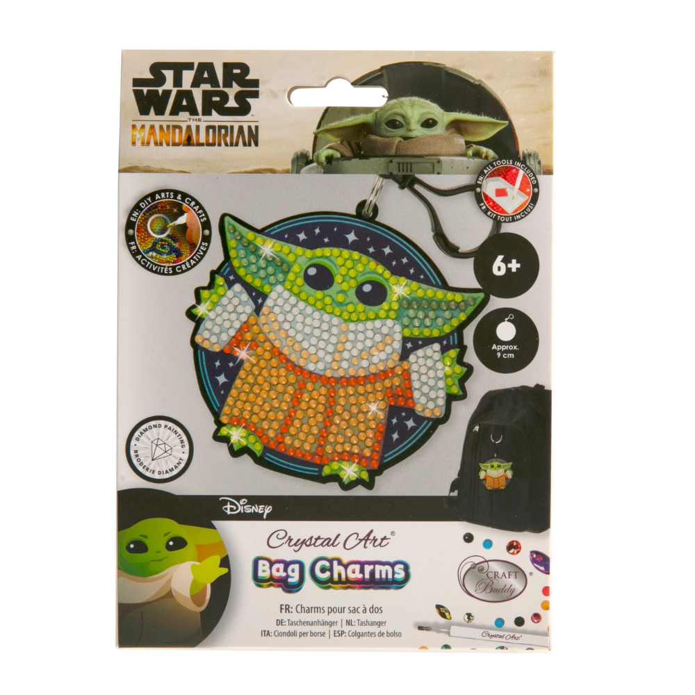 Toys N Tuck:Crystal Art Bag Charms Disney - Grogu,Star Wars