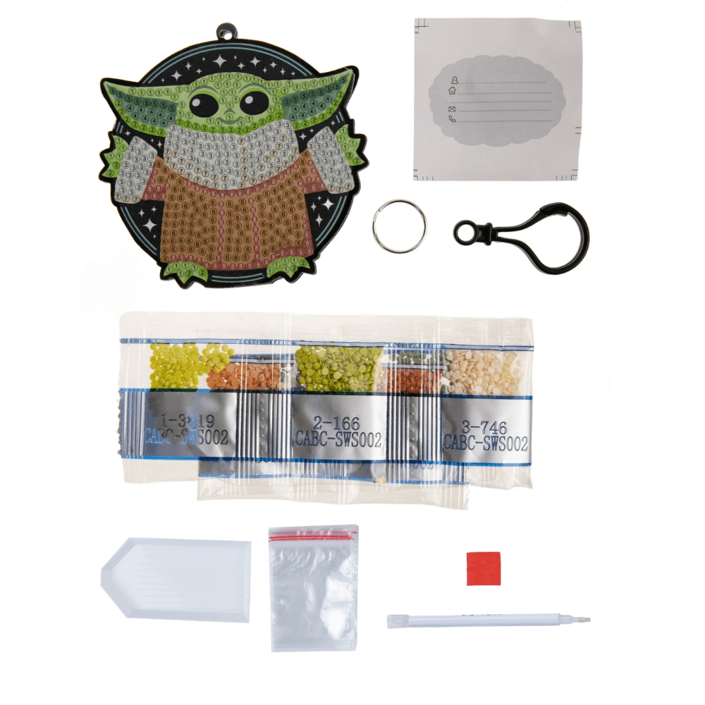 Toys N Tuck:Crystal Art Bag Charms Disney - Grogu,Star Wars