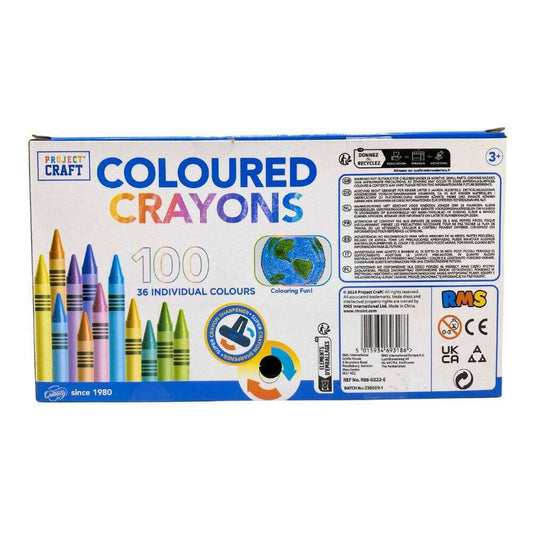 Toys N Tuck:Project Craft 100 Coloured Crayons Set,RMS International