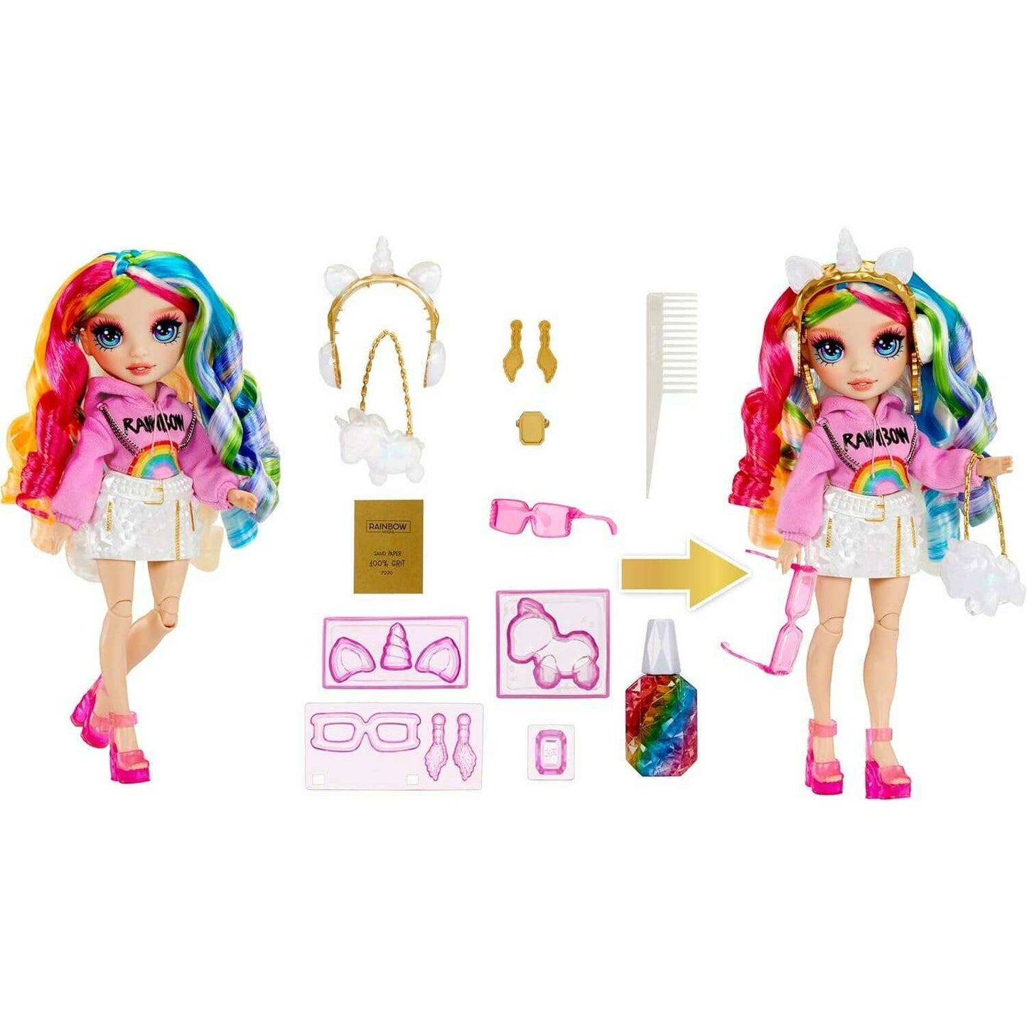 Toys N Tuck:Rainbow High Creative Crystals Amaya Raine,Rainbow High