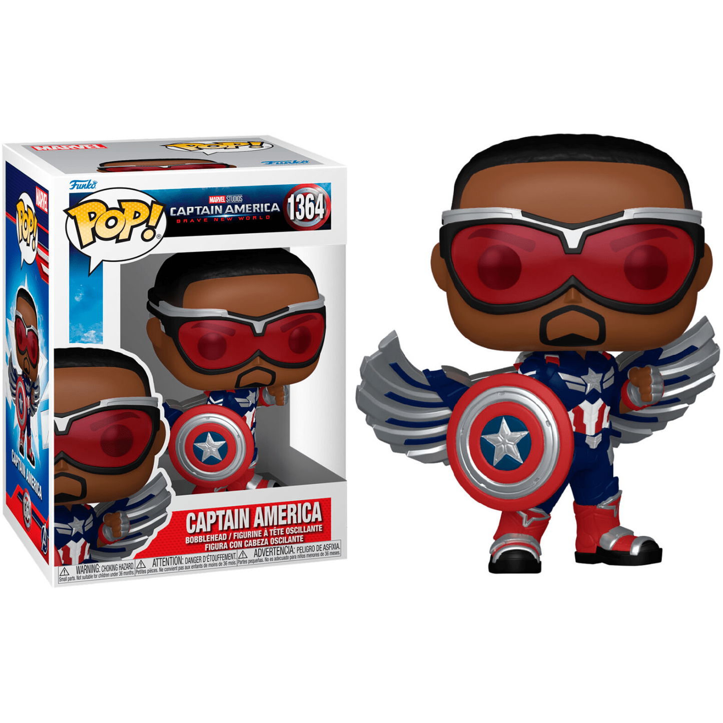 Toys N Tuck:Pop! Vinyl - Marvel Captain America Brave New World - Captain America 1364,Marvel