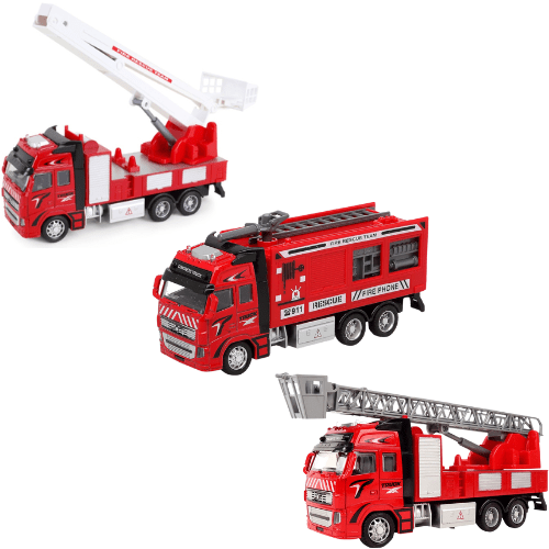 Toys N Tuck:Tranzmasters Die Cast Pull Back Fire Engine,Kandy Toys
