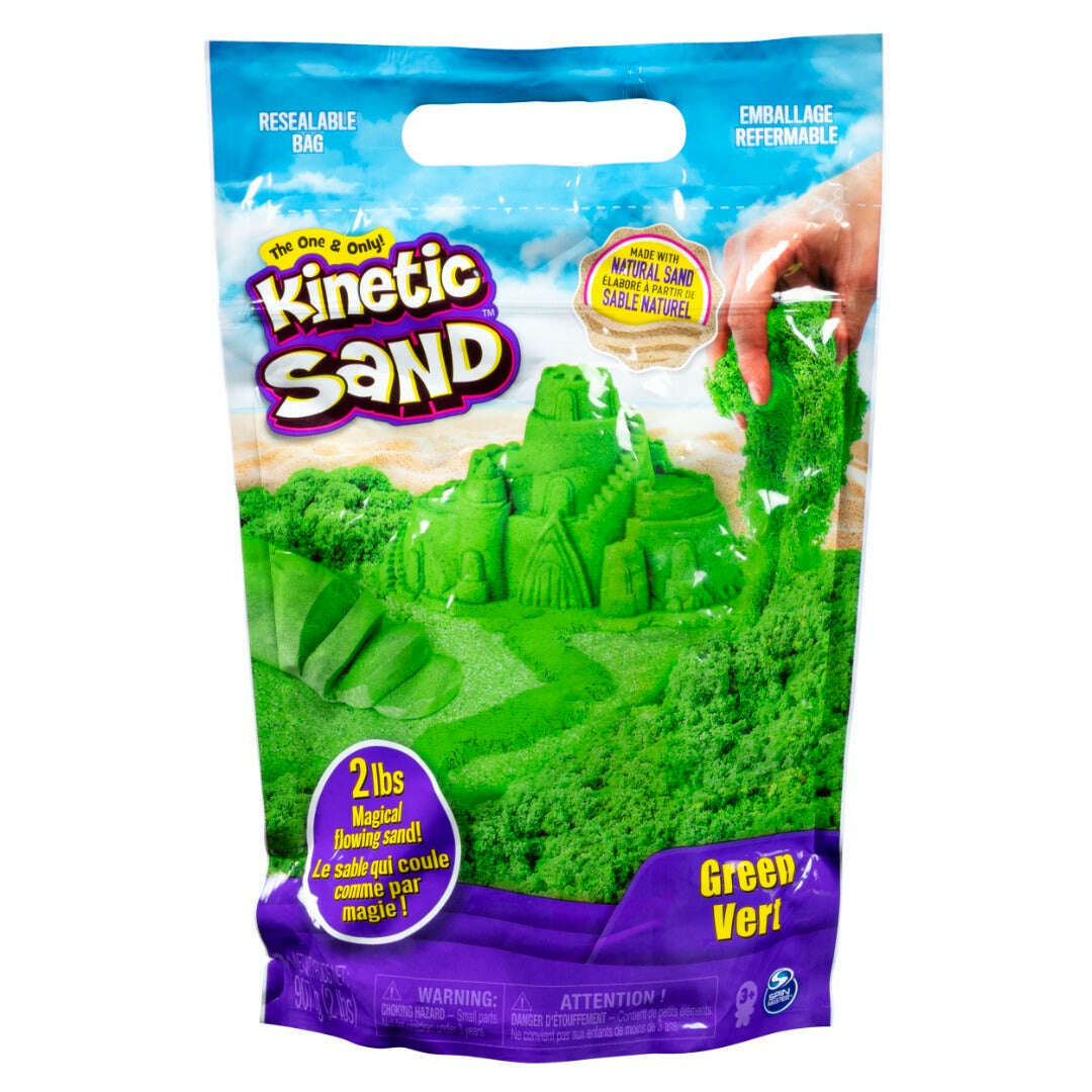 Toys N Tuck:Kinetic Sand 2lb Resealable Bag Green,Kinetic Sand