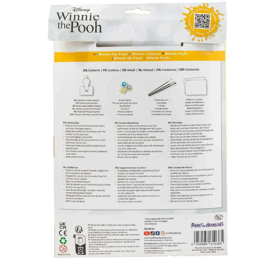 Toys N Tuck:Paint By Numbers Disney Buddies - Winnie The Pooh,Paint By Numbers