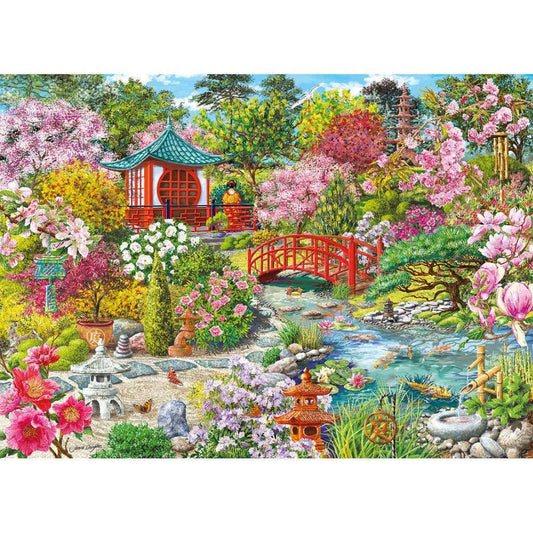Toys N Tuck:Gibsons 1000 Piece Puzzle The Japanese Garden,Gibsons