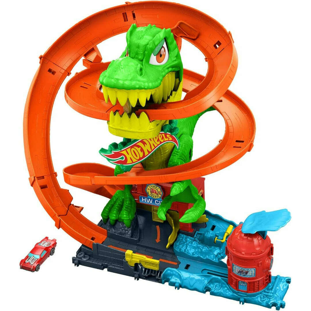 Toys N Tuck:Hot Wheels City T-Rex Blaze Battle,Hot Wheels