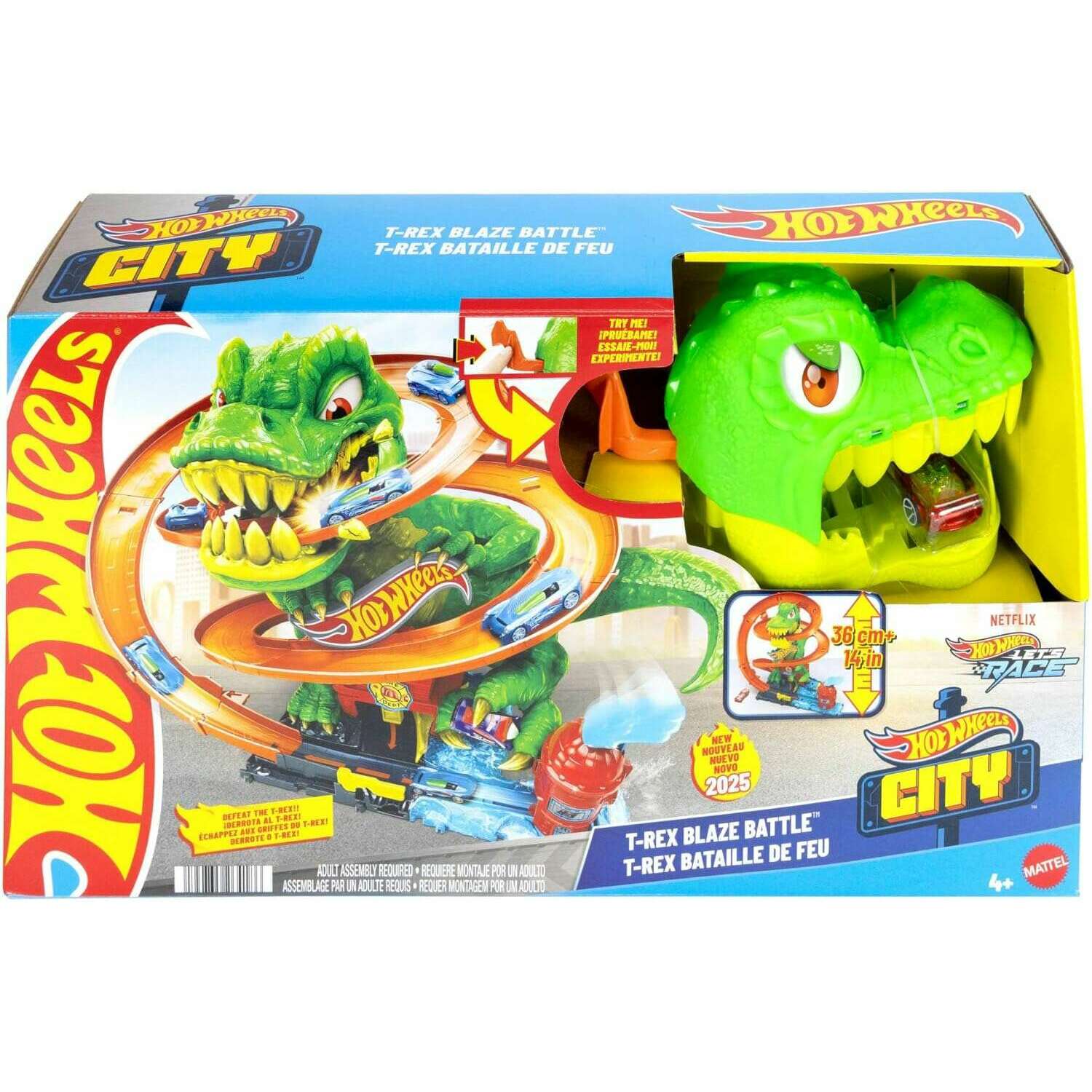 Toys N Tuck:Hot Wheels City T-Rex Blaze Battle,Hot Wheels