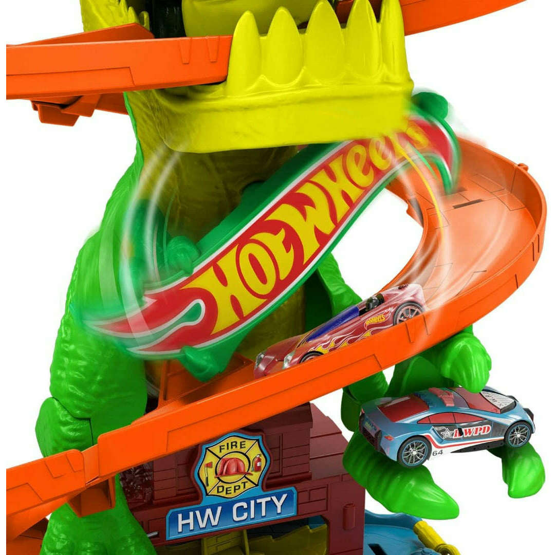 Toys N Tuck:Hot Wheels City T-Rex Blaze Battle,Hot Wheels