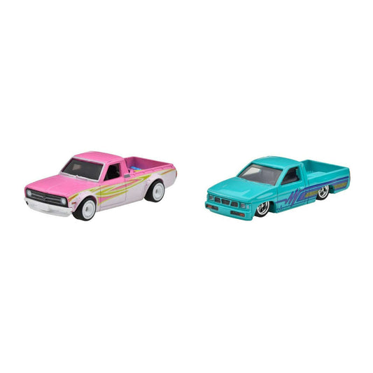 Toys N Tuck:Hot Wheels Premium Car Culture 2-Pack - 1975 Datsun Sunny Truck and Custom '93 Nissan Hardbody,Hot Wheels