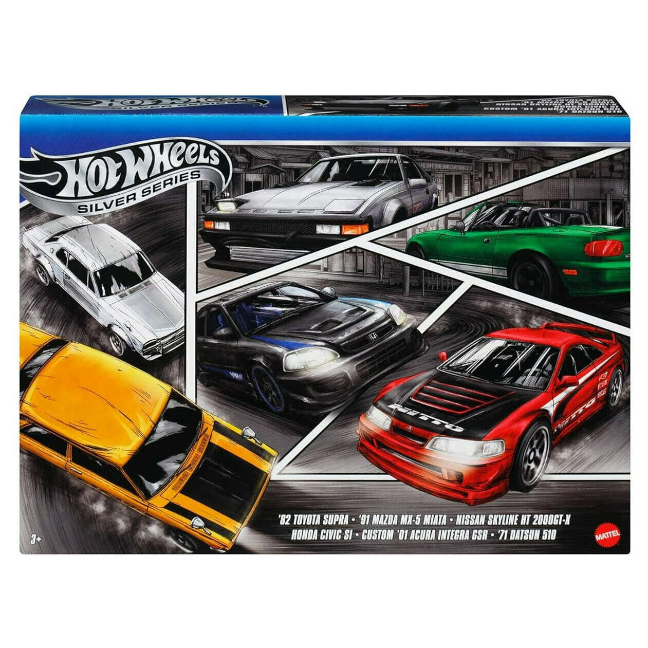 Toys N Tuck:Hot Wheels Silver Series Japanese 6 Car Multipack,Hot Wheels