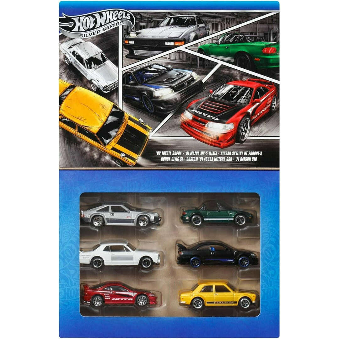 Toys N Tuck:Hot Wheels Silver Series Japanese 6 Car Multipack,Hot Wheels