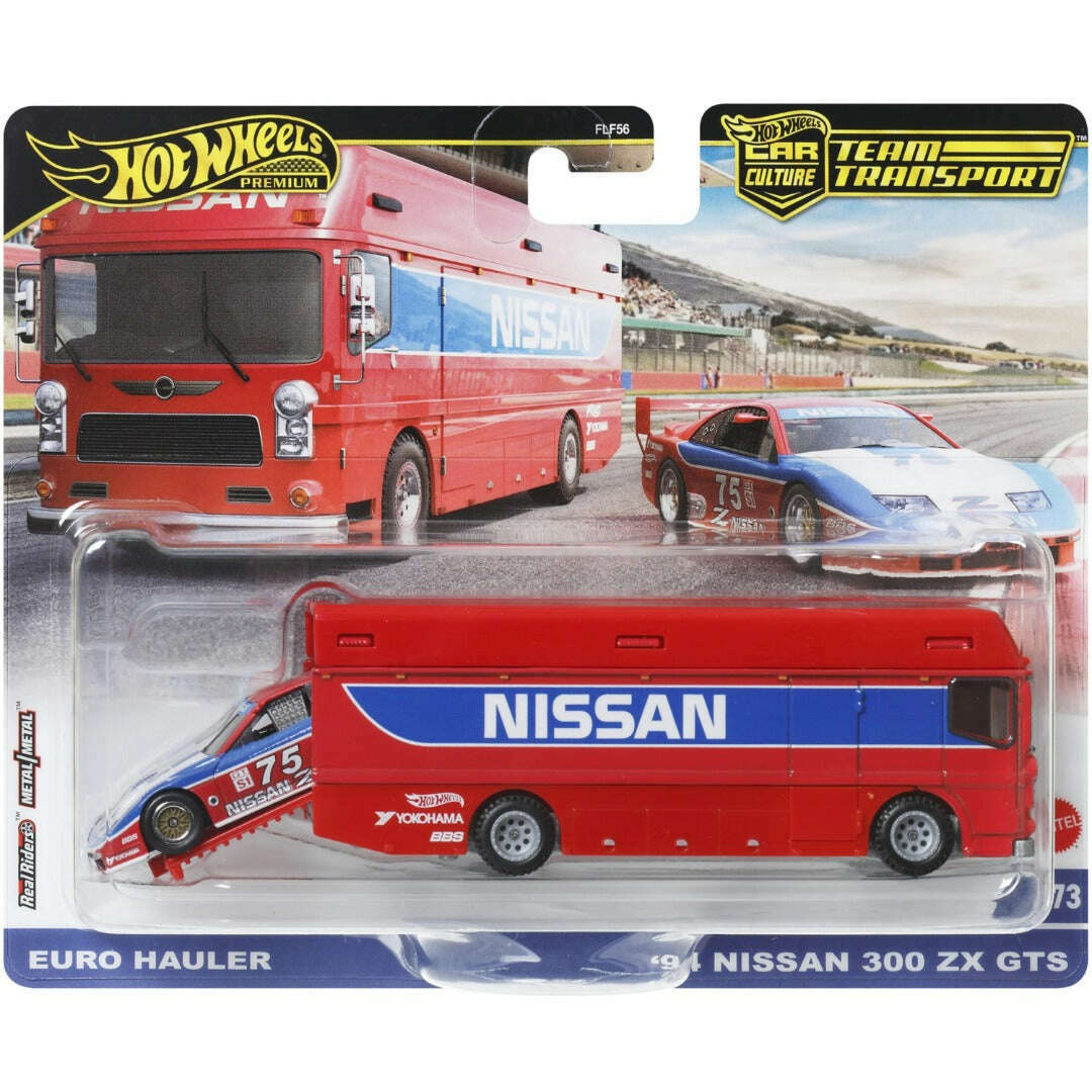Toys N Tuck:Hot Wheels Premium Car Culture Team Transport - Euro Hauler and '94 Nissan 300 ZX GTS,Hot Wheels