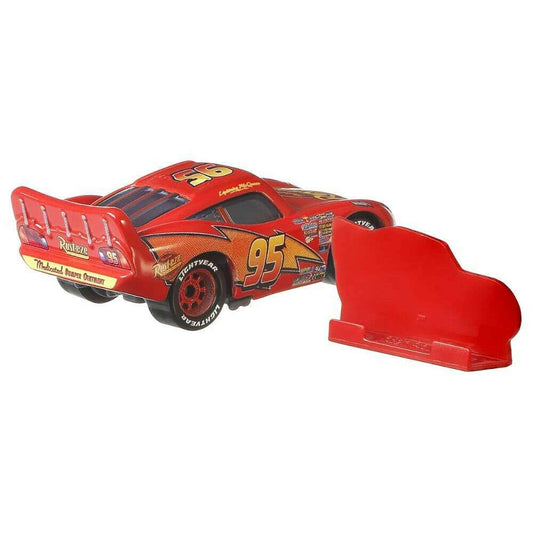 Toys N Tuck:Disney Pixar Cars 1:55 Die Cast - Lightning McQueen with Rusteze Sign,Cars