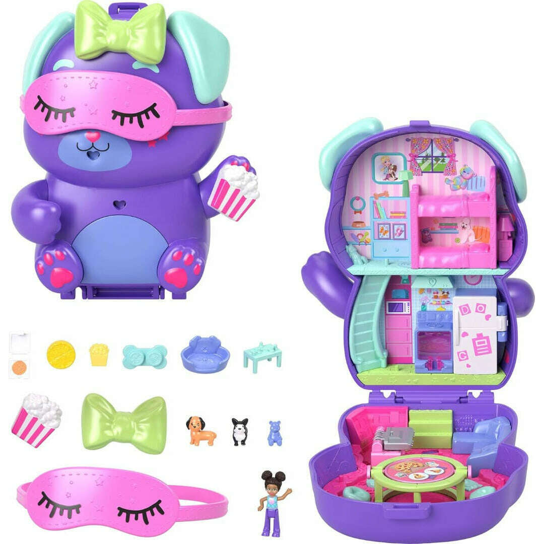 Toys N Tuck:Polly Pocket Sleepover Puppy Compact,Polly Pocket