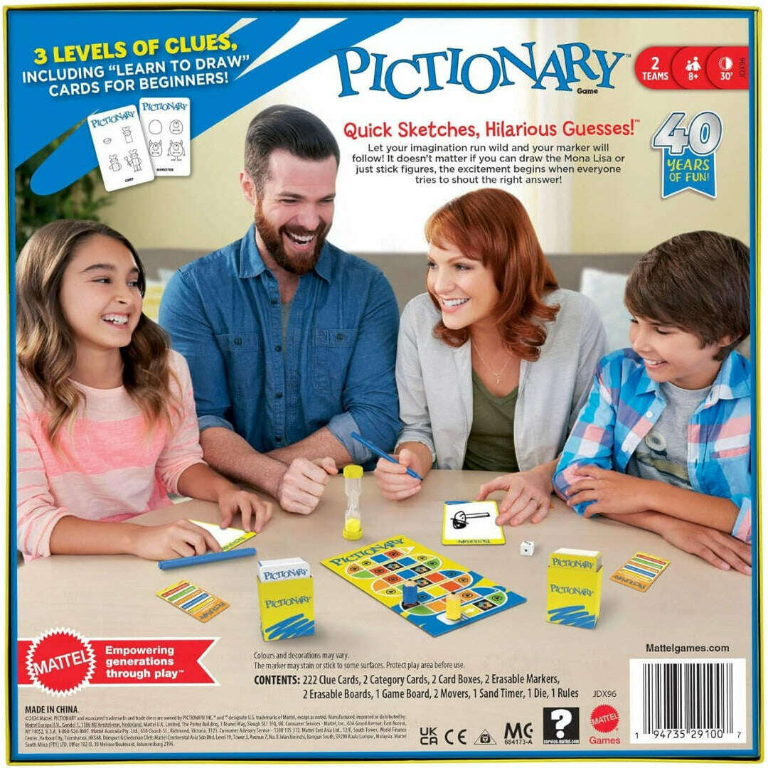 Toys N Tuck:Pictionary Family Board Game,Mattel