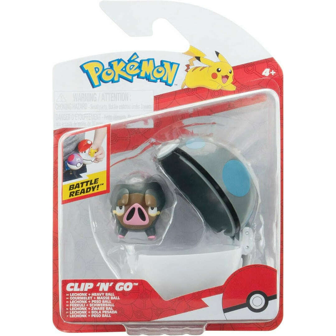 Toys N Tuck:Pokemon Clip 'N' Go - Lechonk And Heavy Ball,Pokemon