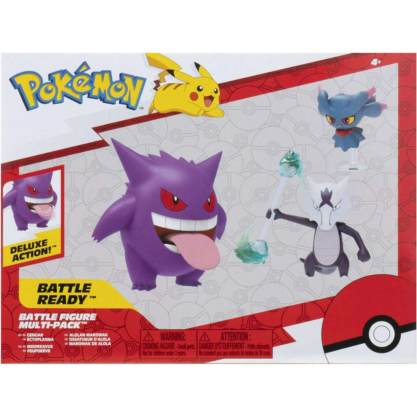 Toys N Tuck:Pokemon Battle Figure Multi-Pack - Gengar Misdreavus Alolan Marowak,Pokemon