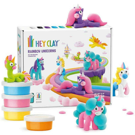 Toys N Tuck:Hey Clay Rainbow Unicorns Set,Hey Clay