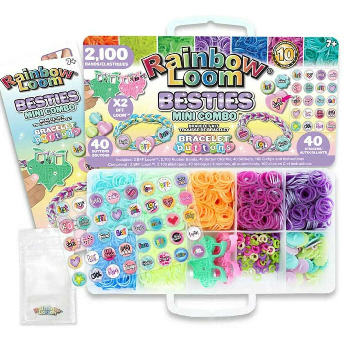 Toys N Tuck:Rainbow Loom Besties Mini Combo Bracelet Kit,Rainbow Loom