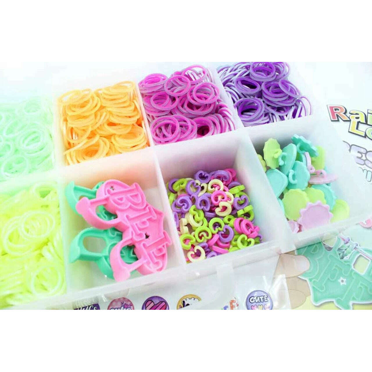Toys N Tuck:Rainbow Loom Besties Mini Combo Bracelet Kit,Rainbow Loom