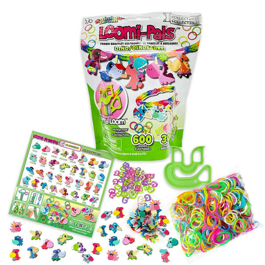 Toys N Tuck:Rainbow Loom Loomi-Pals Charm Bracelet Kit - Dino,Rainbow Loom