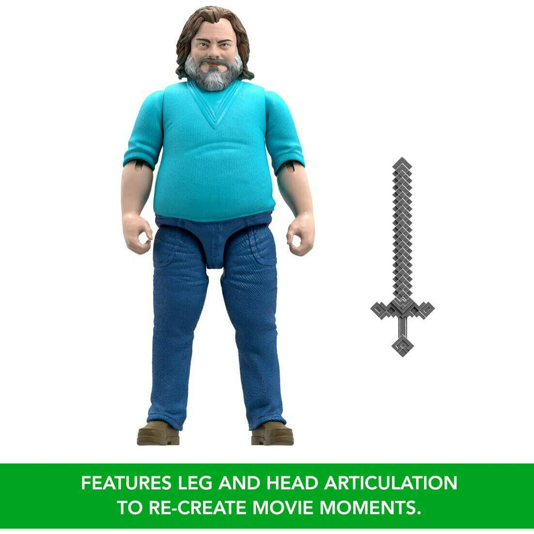 Toys N Tuck:Minecraft Movie 12 Inch Action Figure - Steve,Minecraft