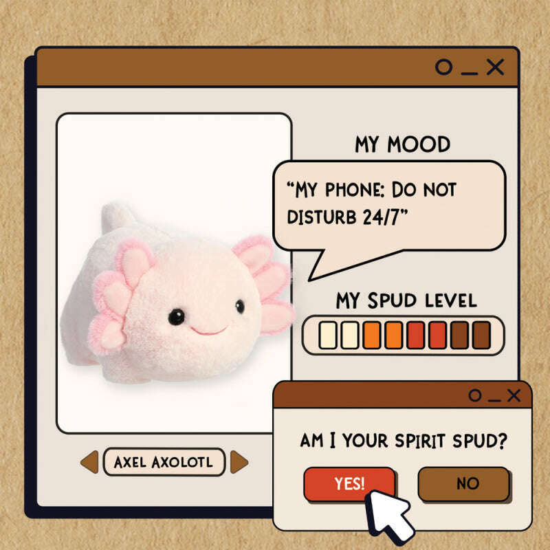 Toys N Tuck:Aurora Spudsters 10 Inch Plush - Axel Axolotl,Aurora