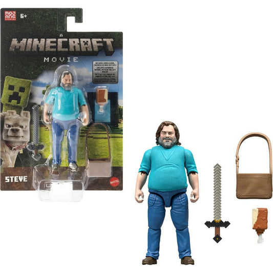Toys N Tuck:Minecraft Movie 4 Inch Action Figure - Steve,Minecraft