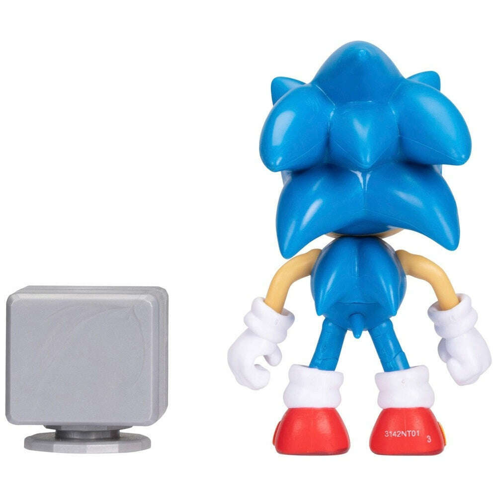 Toys N Tuck:Sonic The Hedgehog 4 Inch Figure - Classic Sonic with Speed Item Box,Sonic The Hedgehog